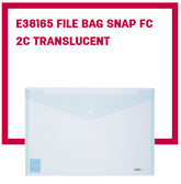 Deli File Bag Snap FC 2C Translucent - Al Masam Stationery LLC
